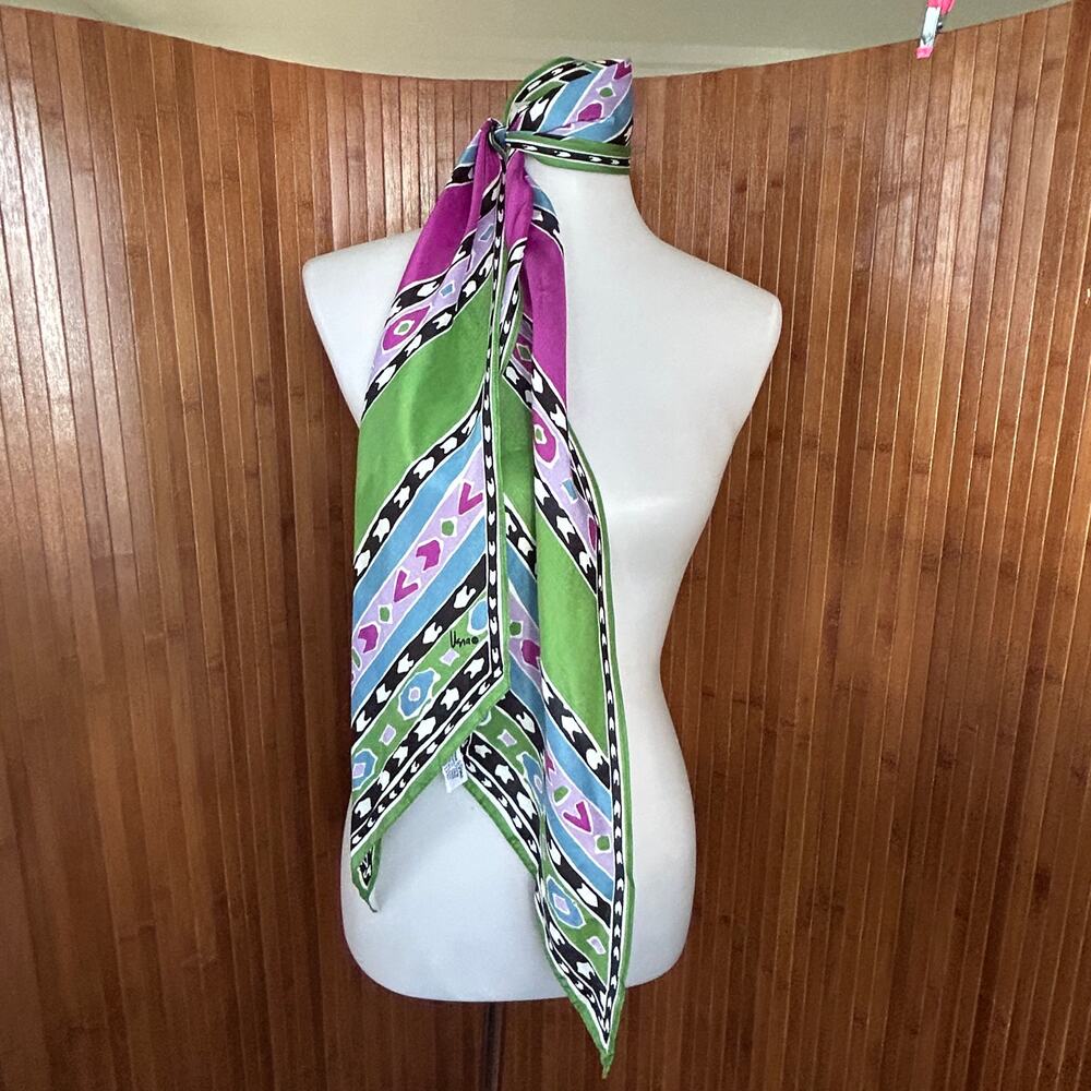 Vintage 70s 80s Veresa by Vera Abstract Geometric Scarf